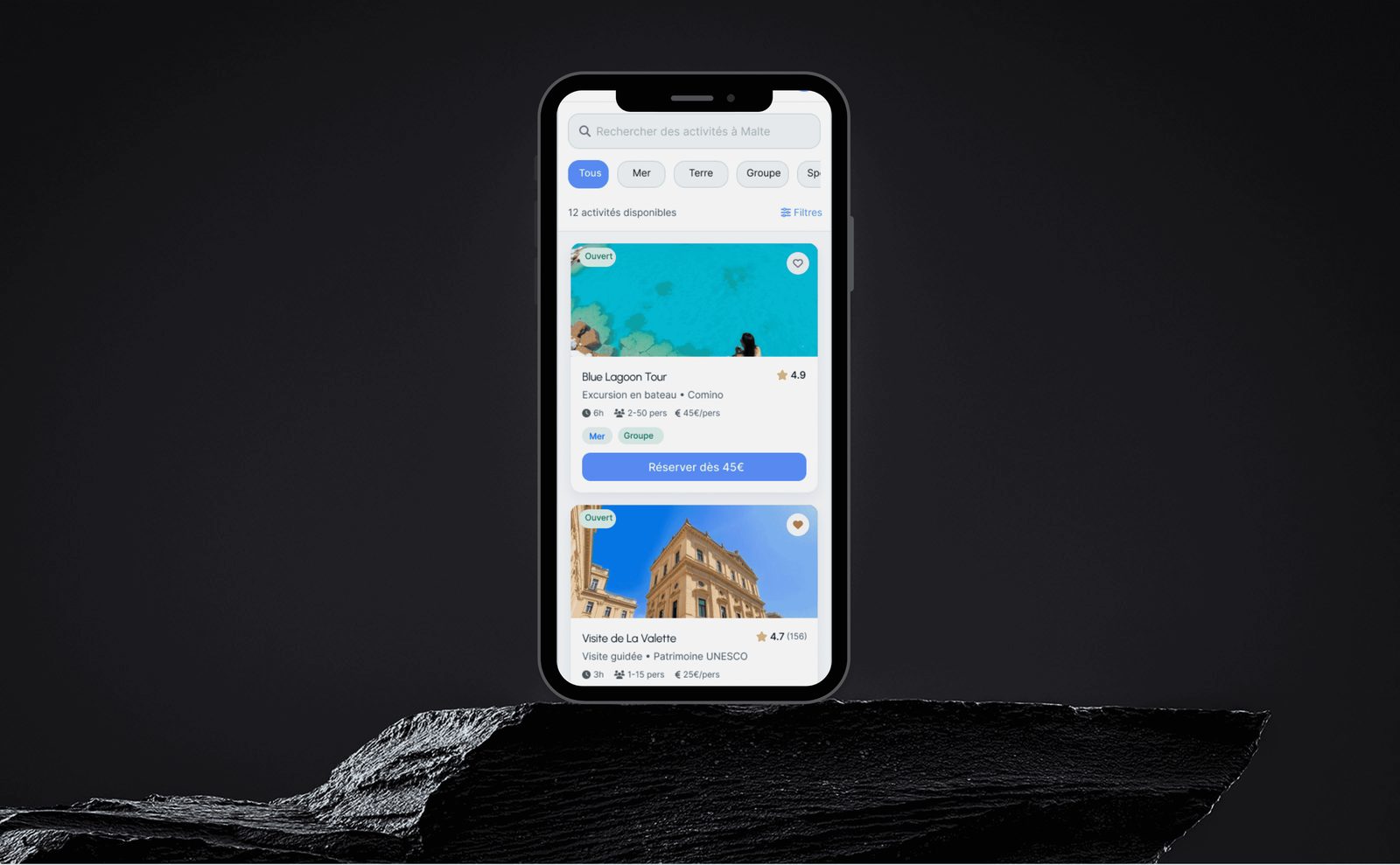 Werugo : application web et mobile de réservation d'expériences touristiques